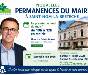 Affiche permanences du Maire