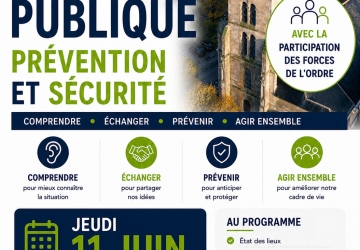 Affiche réunion publique Prévention et sécurité