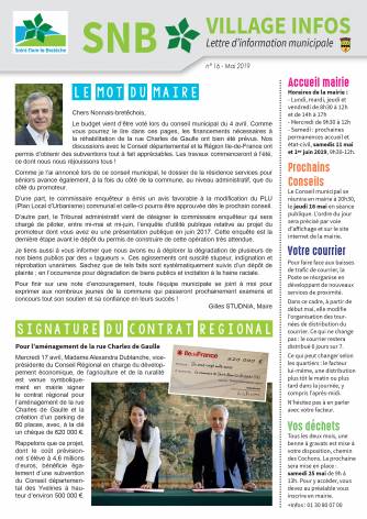 SNB Village Infos n° 16