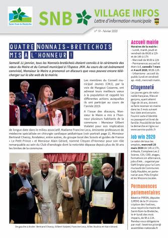 SNB Village infos n° 19 - Février 2020